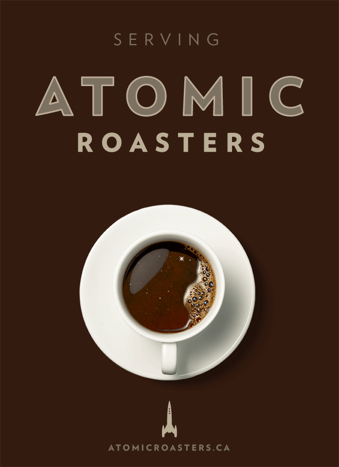 Atomic Roasters poster – Luke Despatie & The Design Firm